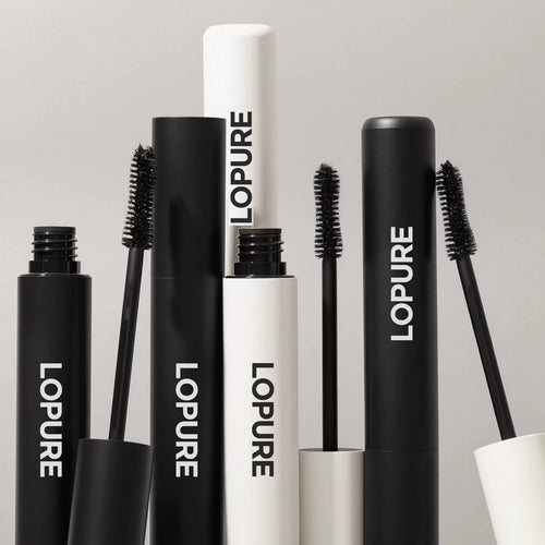 LOPURE Volume Mascara in black and white tubes